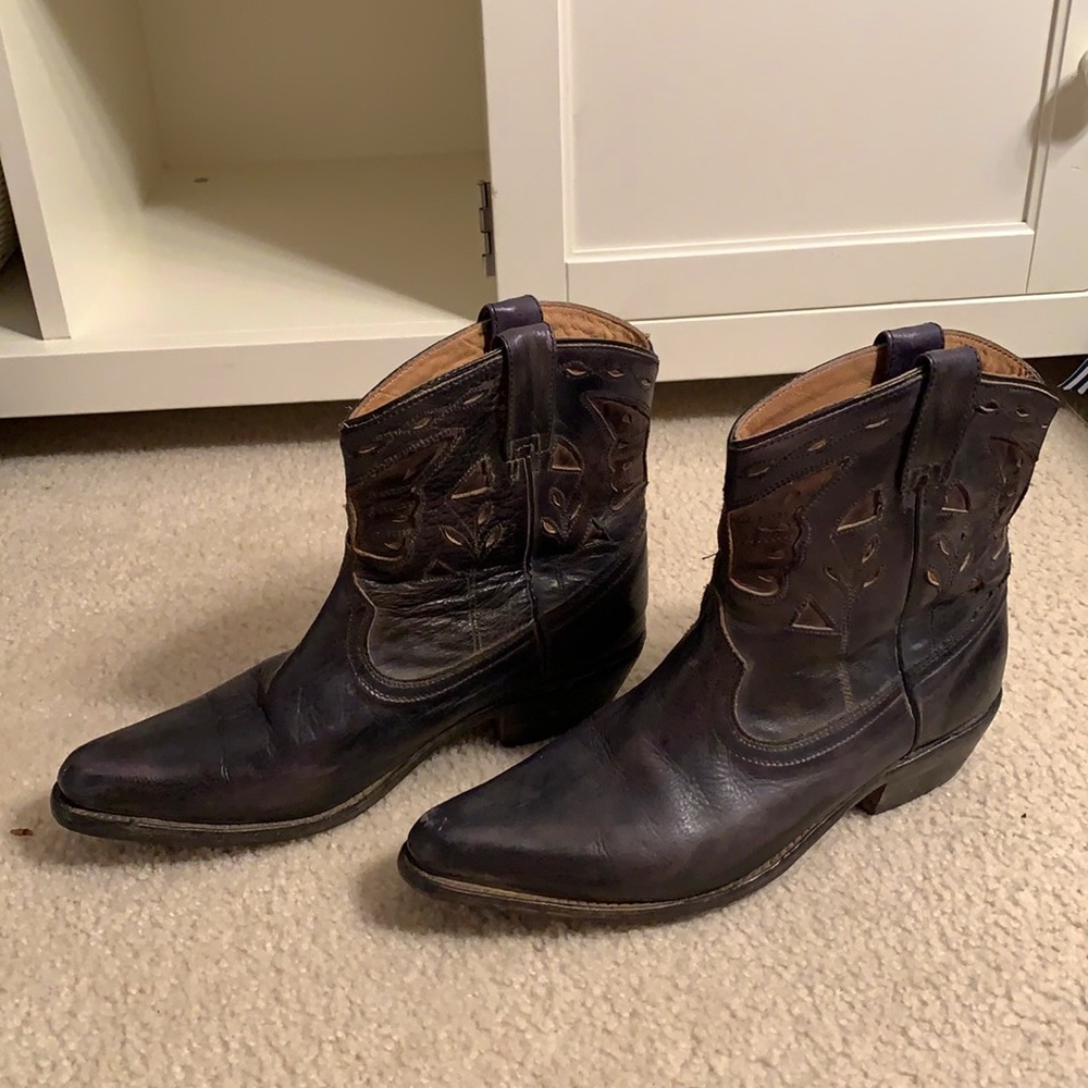 Bed Stu Western Leather Booties